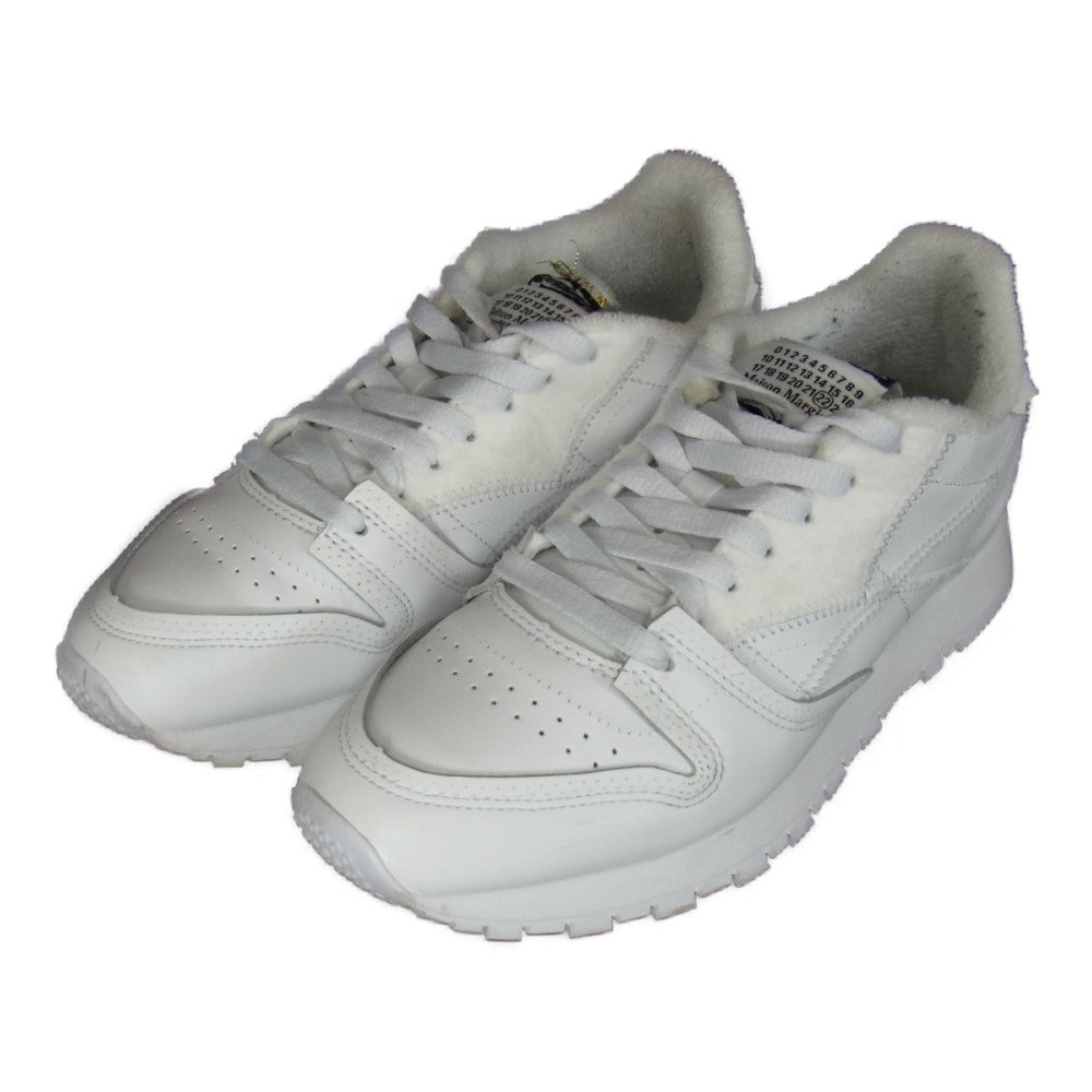 MAISON MARGIELA メゾンマルジェラ Reebok H02407 CLASSIC LEATHER MEMORY OF リーボック クラシック レザー メモリー オフ ローカット スニーカー ホワイト系 25.5cm【中古】