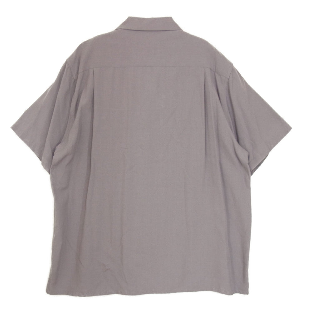 WACKO MARIA ワコマリア CHECK OPEN COLLAR SHIRT S/S チェック オープン カラー 半袖 シャツ グレー系 M【中古】