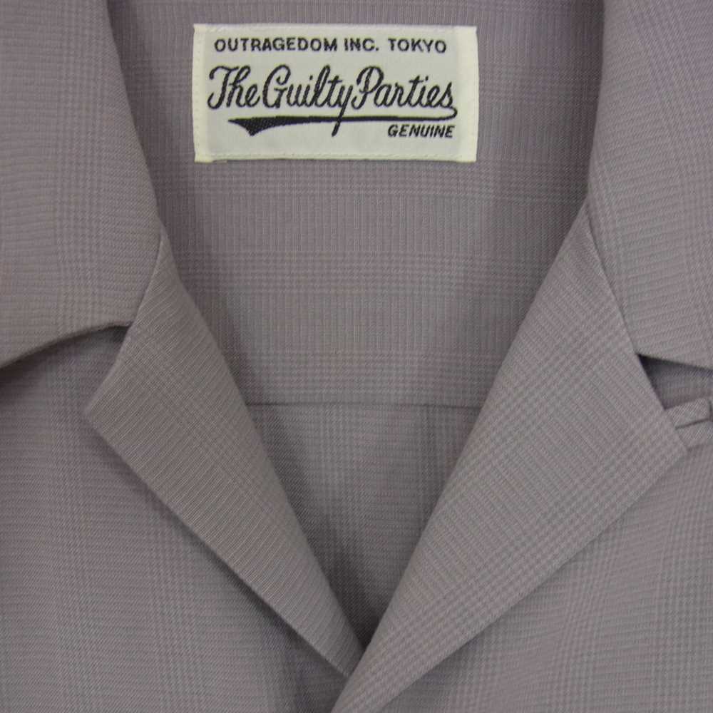 WACKO MARIA ワコマリア CHECK OPEN COLLAR SHIRT S/S チェック オープン カラー 半袖 シャツ グレー系 M【中古】