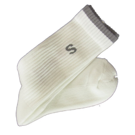 Sacai サカイ 22SS 22-0460S S ロゴ ソックス ホワイト系 1【新古品】【未使用】【中古】