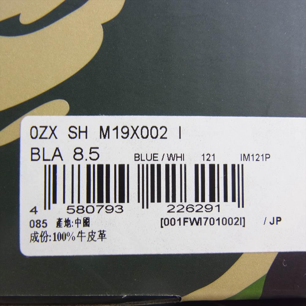 A BATHING APE アベイシングエイプ 0ZX SH M19X002 Bapesta Low ベイプスタ ロー スニーカー Sax サックス ホワイト系 ライトブルー系 26.5㎝【新古品】【未使用】【中古】