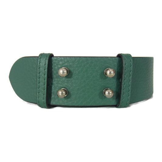 BURBERRY バーバリー レザー ベルト グリーン系【美品】【中古】