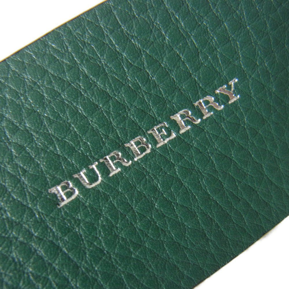 BURBERRY バーバリー レザー ベルト グリーン系【美品】【中古】