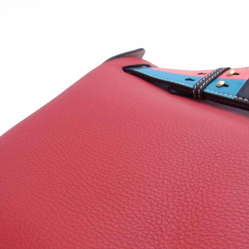 BURBERRY バーバリー THE BELT BAG 2WAY レザー ベルト トート ショルダー バッグ レッド系【中古】