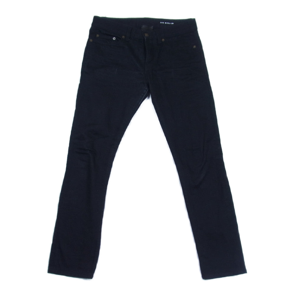 SAINT LAURENT サンローラン 534353 YF805 D-18 M/SL-LW ボタンフライ スキニー ブラックデニム パンツ ブラック系 28【中古】