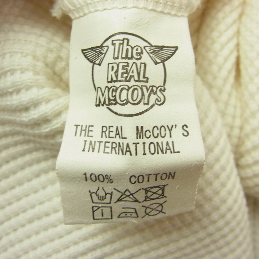 The REAL McCOY'S ザリアルマッコイズ JOE McCOY ジョーマッコイ BALL PARK ボールパーク サーマル ワッフル 長袖 カットソー ホワイト系 L【中古】