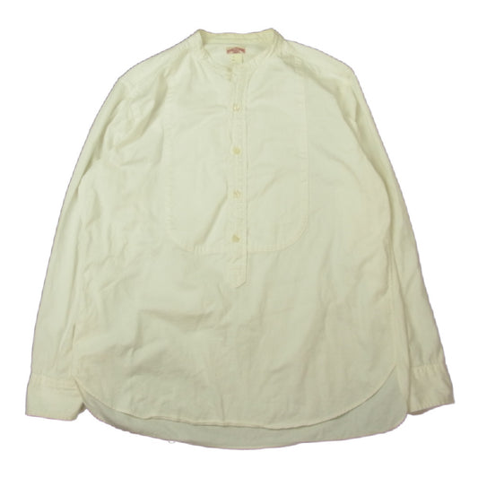 The REAL McCOY'S ザリアルマッコイズ DOUBLE DIAMOND ダブルダイヤモンド ノーカラー プルオーバー アノラック シャツ ホワイト系 16【中古】