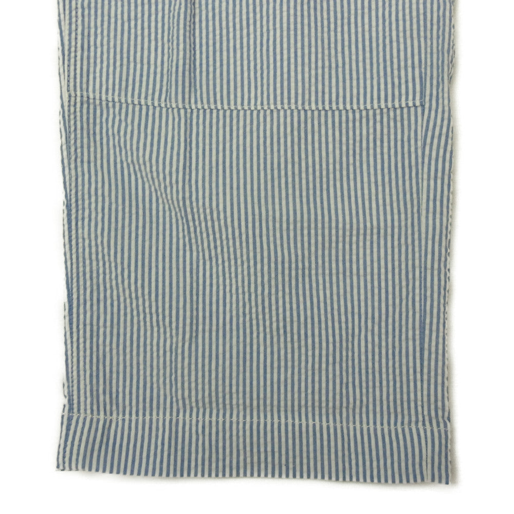 ブラックベアブランド  実名復刻 シアサッカー ストラップ スラックス パンツ ホワイト系 ブルー系 32【中古】