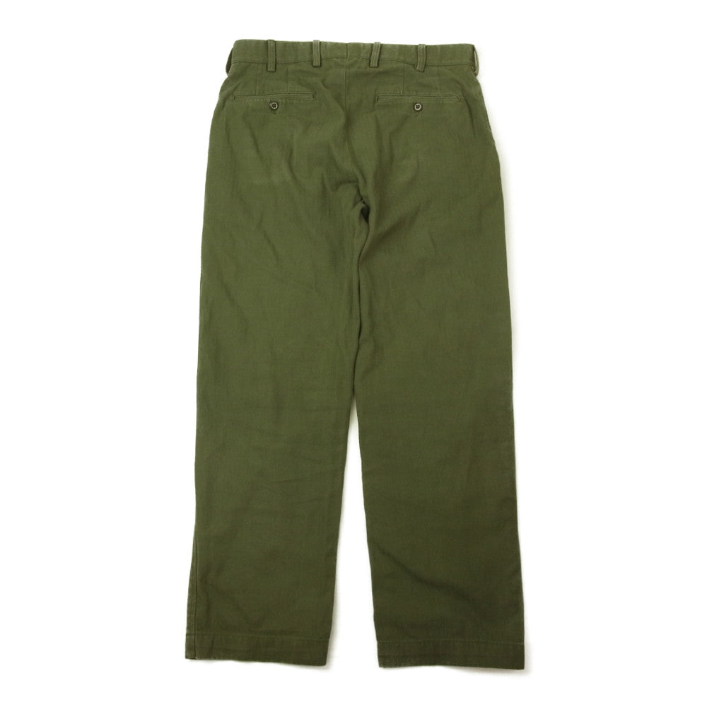 ブラックベアブランド 実名復刻 ヘリンボーン ダブルニー パンツ カーキ系 32【中古】