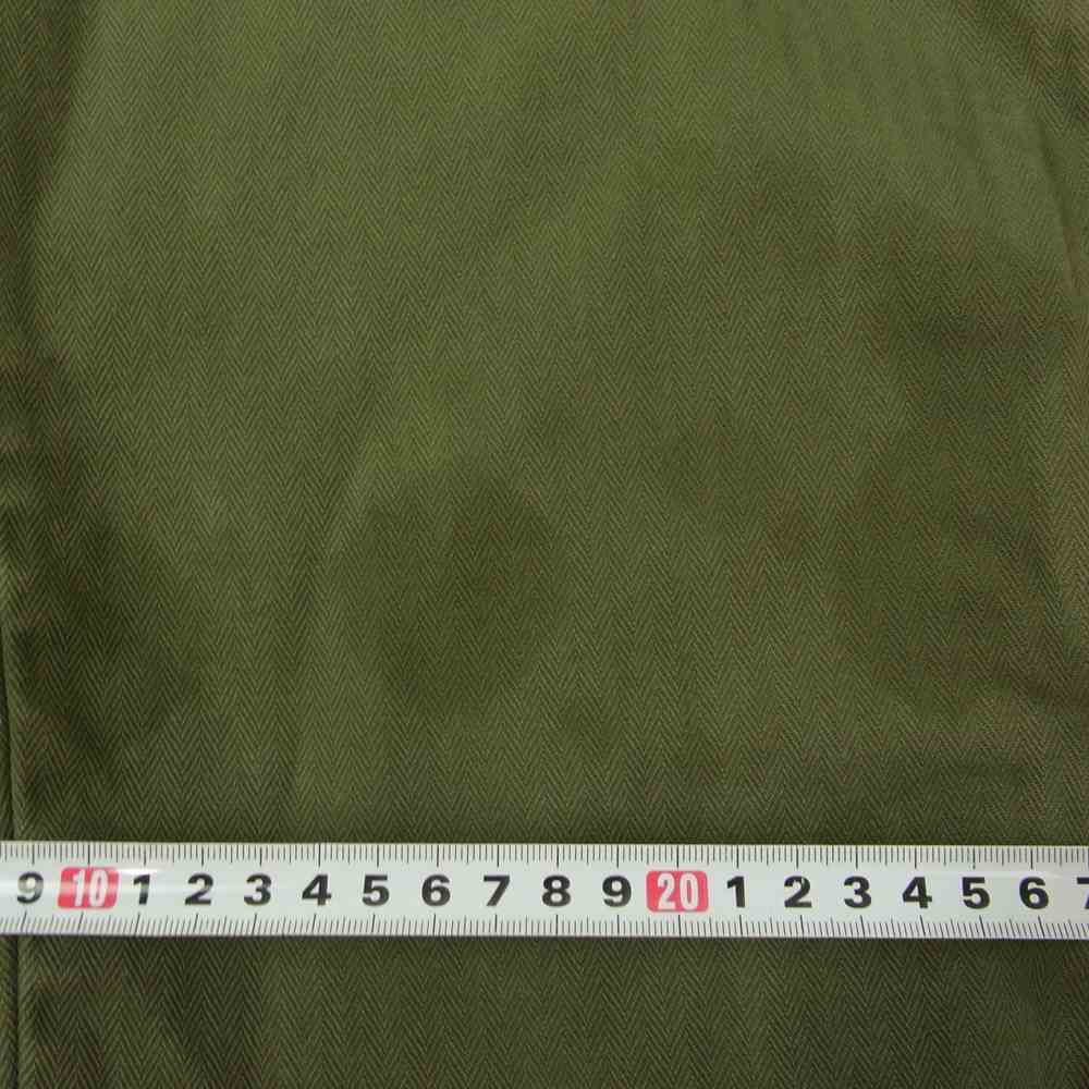ブラックベアブランド 実名復刻 ヘリンボーン ダブルニー パンツ カーキ系 32【中古】