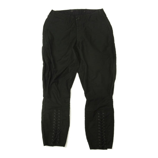 BLACK SIGN ブラックサイン 裾 レースアップ コットン ジョッパーズ パンツ ブラック系 30【中古】