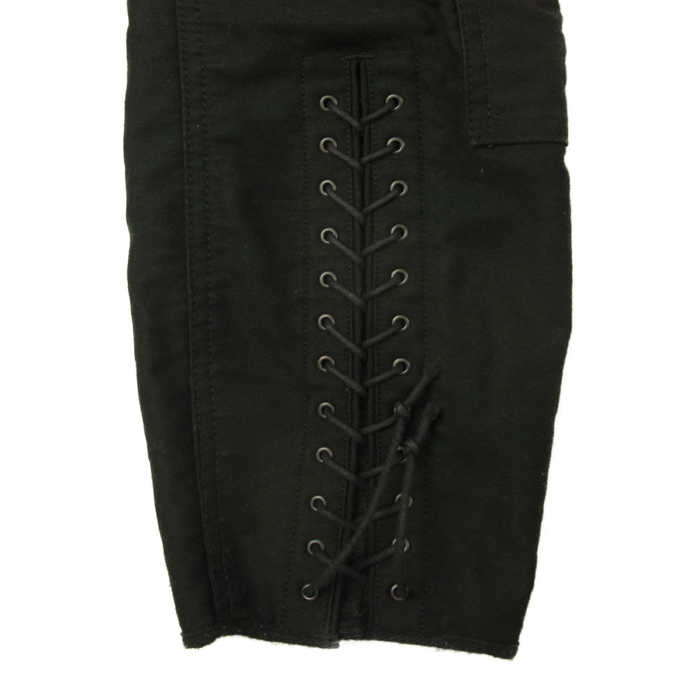 BLACK SIGN ブラックサイン 裾 レースアップ コットン ジョッパーズ パンツ ブラック系 30【中古】