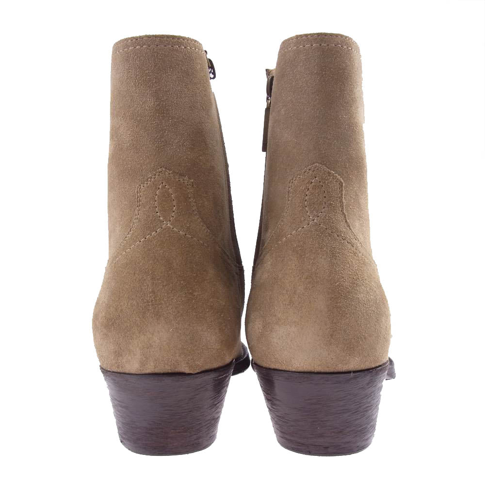 SAINT LAURENT サンローラン 530825 ルーカス サイドジップ スエード ブーツ ベージュ系 46【極上美品】【中古】