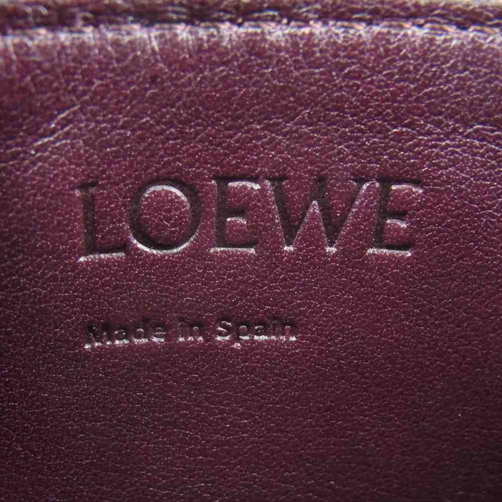 LOEWE ロエベ Gate Double Zip Pouch ゲート ダブル ジップ ポーチ レザー ショルダー バッグ ブラック系 ブラウン系【中古】