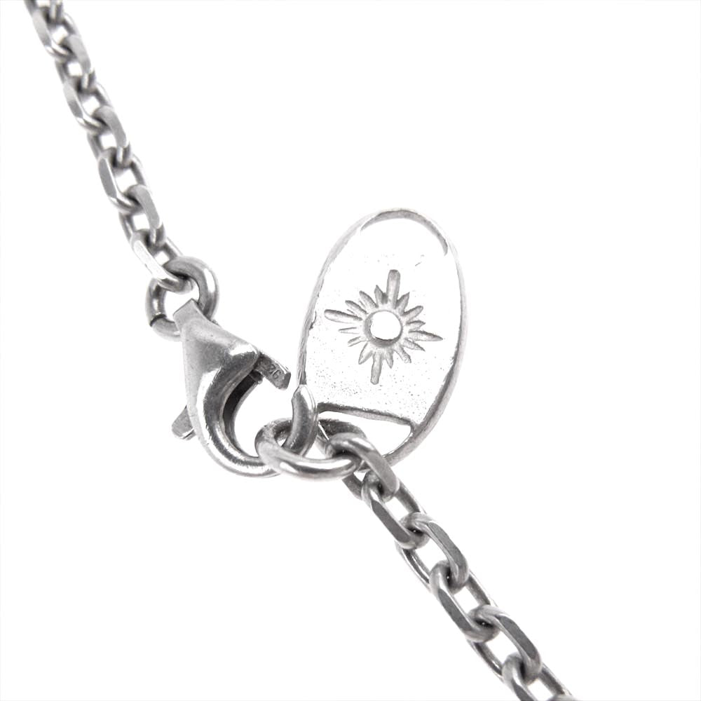 ARIZONA FREEDOM アリゾナフリーダム K18太陽神付き 唐草刻印 ペンダントトップ 小豆チェーン ネックレス シルバー系【中古】