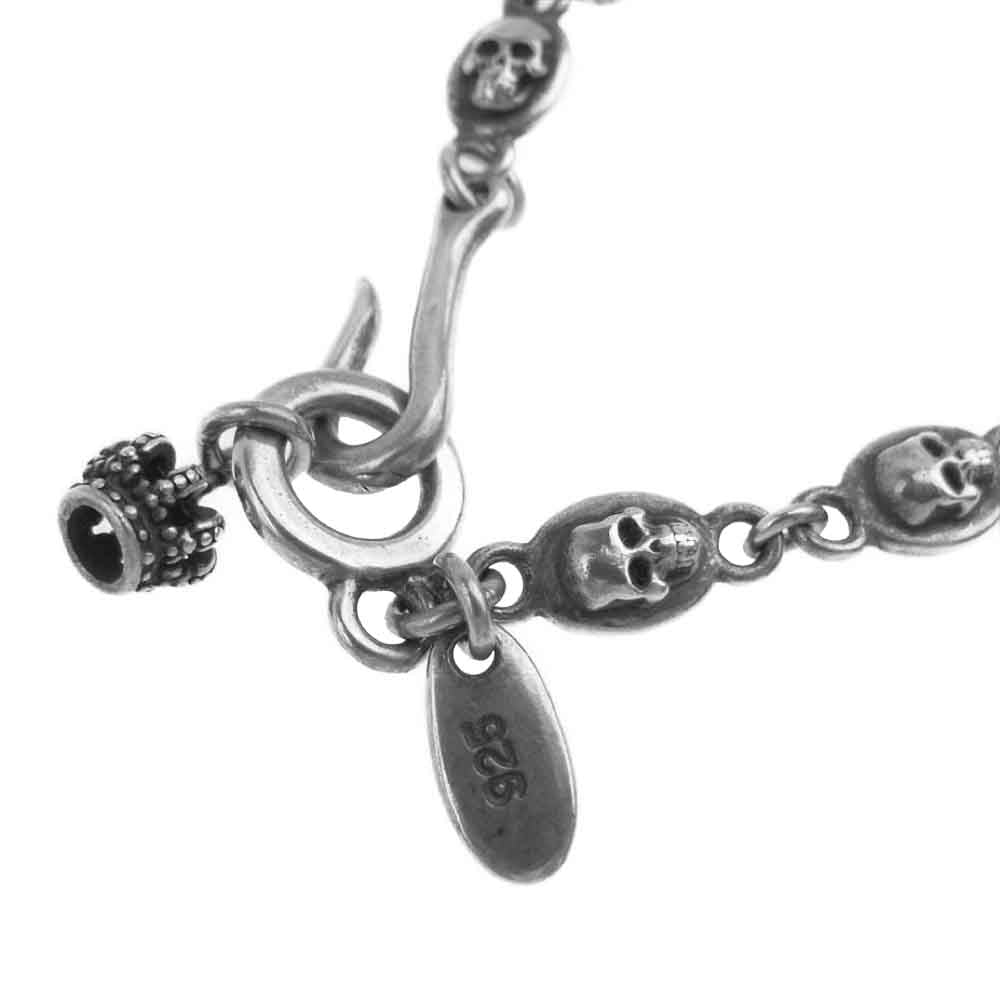 Justin Davis ジャスティンデイビス SNJ155 販売証明書付属 タイニー スカル チェーン ネックレス 50cm シルバー系【中古】