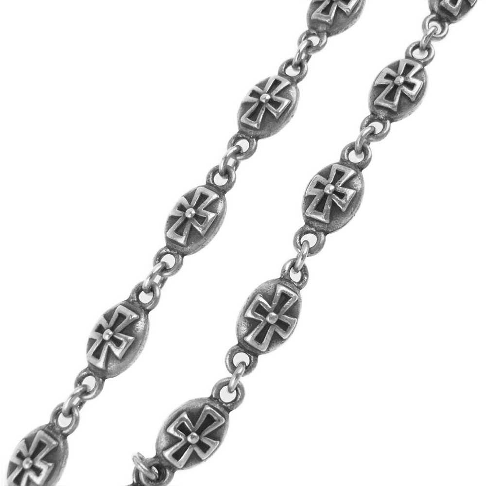 Justin Davis ジャスティンデイビス SNJ121 HEAVY CROSS CHAIN ヘビー クロス チェーン 70cm シルバー系【中古】