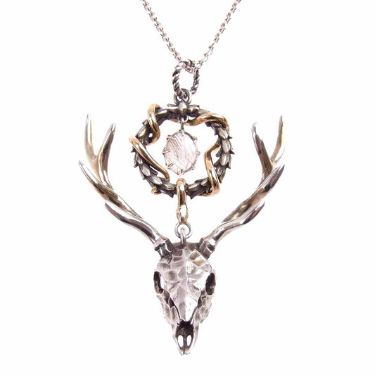 ヴェルヴェットラウンジ Silver925/K18 Dawn and Dusk ドーンアンドダスク ペンダント スモーキールチルクォーツ w/ダイヤ ネックレス シルバー系【中古】