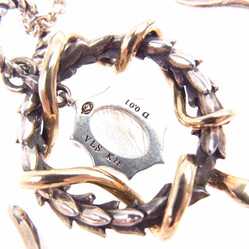 ヴェルヴェットラウンジ Silver925/K18 Dawn and Dusk ドーンアンドダスク ペンダント スモーキールチルクォーツ w/ダイヤ ネックレス シルバー系【中古】