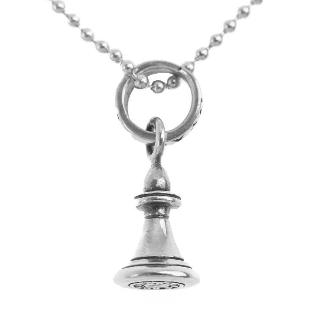 ROYAL ORDER ロイヤルオーダー SP495 P&T販売証明書付属 ビショップ ペンダントトップ 1.5mm ボールチェーン ネックレス シルバー系【中古】