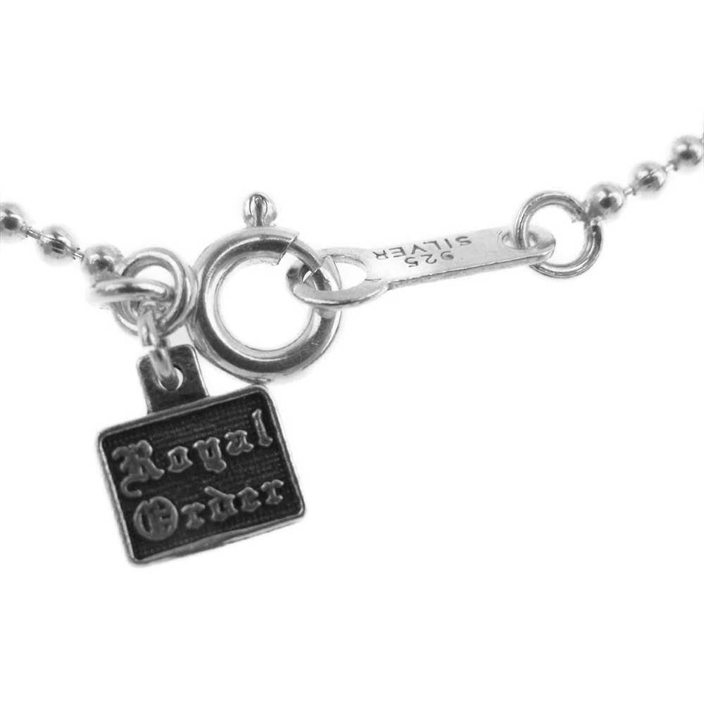 ROYAL ORDER ロイヤルオーダー SP495 P&T販売証明書付属 ビショップ ペンダントトップ 1.5mm ボールチェーン ネックレス シルバー系【中古】