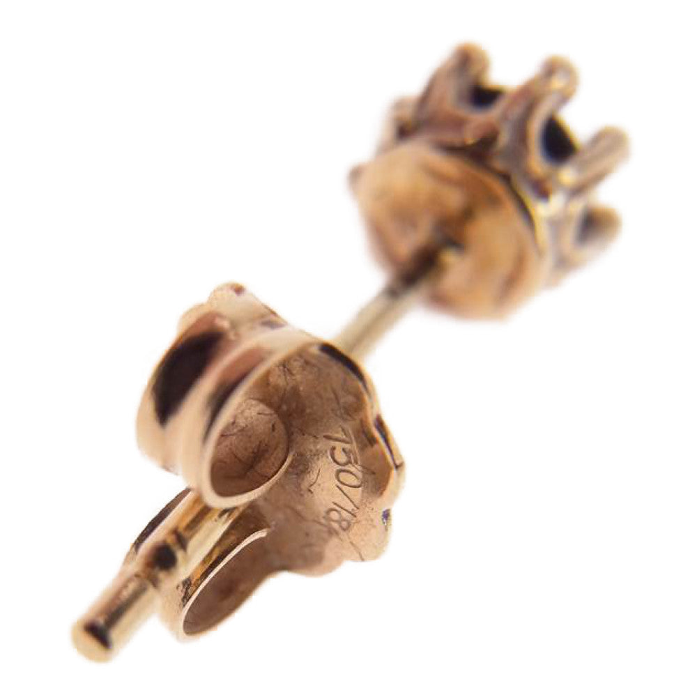 ROYAL ORDER ロイヤルオーダー GE144-0 P&T販売証明書付属 10K TINY CROWN STONE STUDS ONYX タイニークラウン オニキス ピアス ゴールド系【中古】