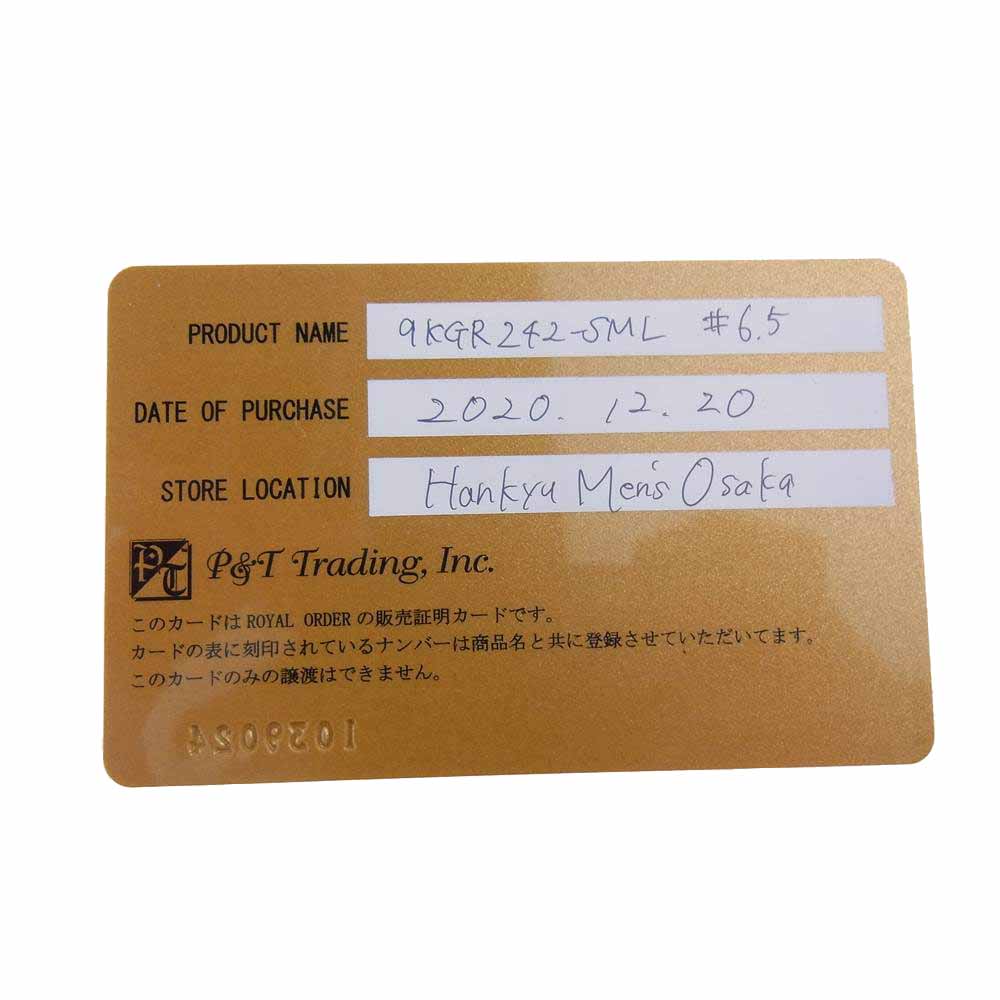 ROYAL ORDER ロイヤルオーダー 9kGR242-SML P&T販売証明書付属 9K ゴールド Small Veronette リング ゴールド系【中古】