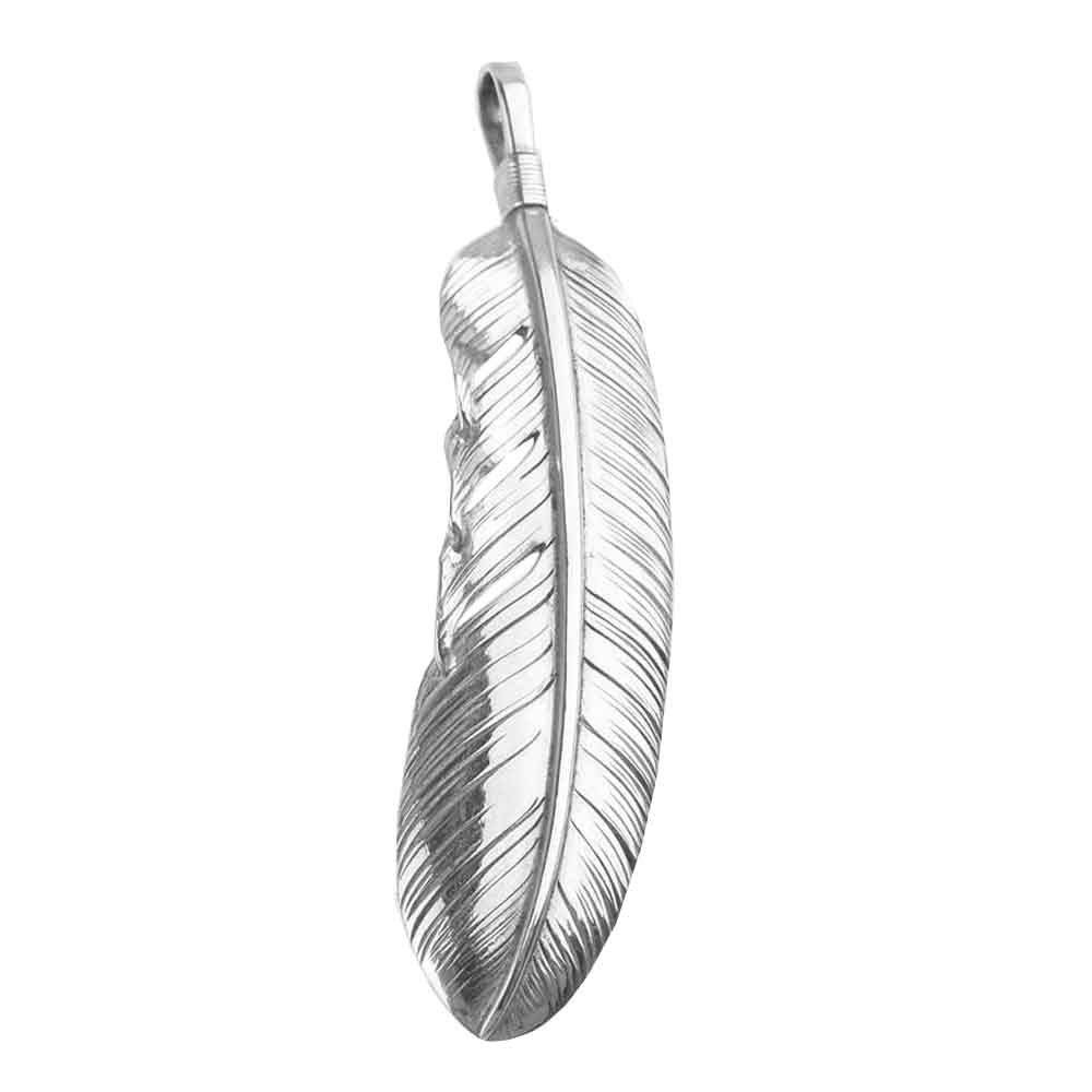 鷲見太郎 P&T販売証明書付属 L feather 02 Lフェザー 02 銀巻 ペンダントトップ シルバー系【中古】