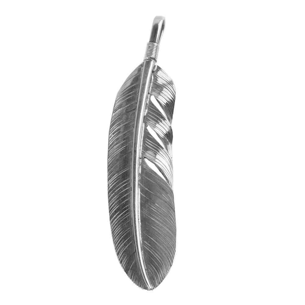 鷲見太郎 P&T販売証明書付属 L feather 02 Lフェザー 02 銀巻 ペンダントトップ シルバー系【中古】