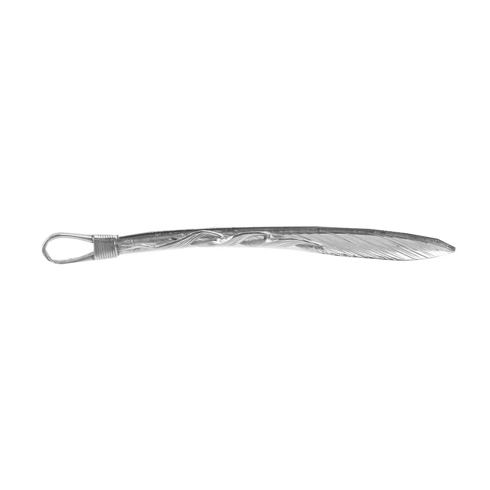 鷲見太郎 P&T販売証明書付属 L feather 02 Lフェザー 02 銀巻 ペンダントトップ シルバー系【中古】