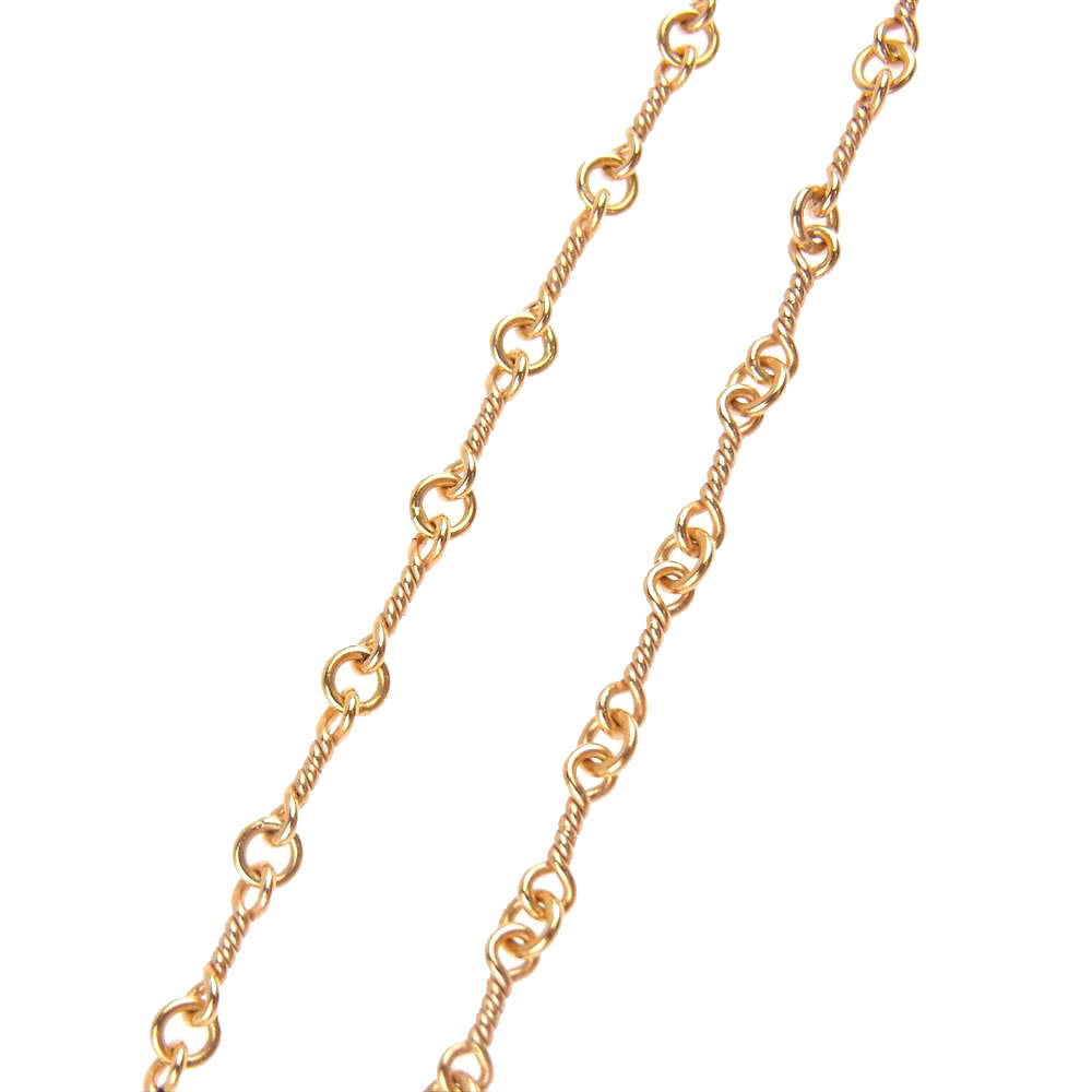 CHROME HEARTS クロムハーツ（原本有） 22K NECKCHAIN T20 ツイストチェーン 20inch 20インチ ネックレス ゴールド系【中古】