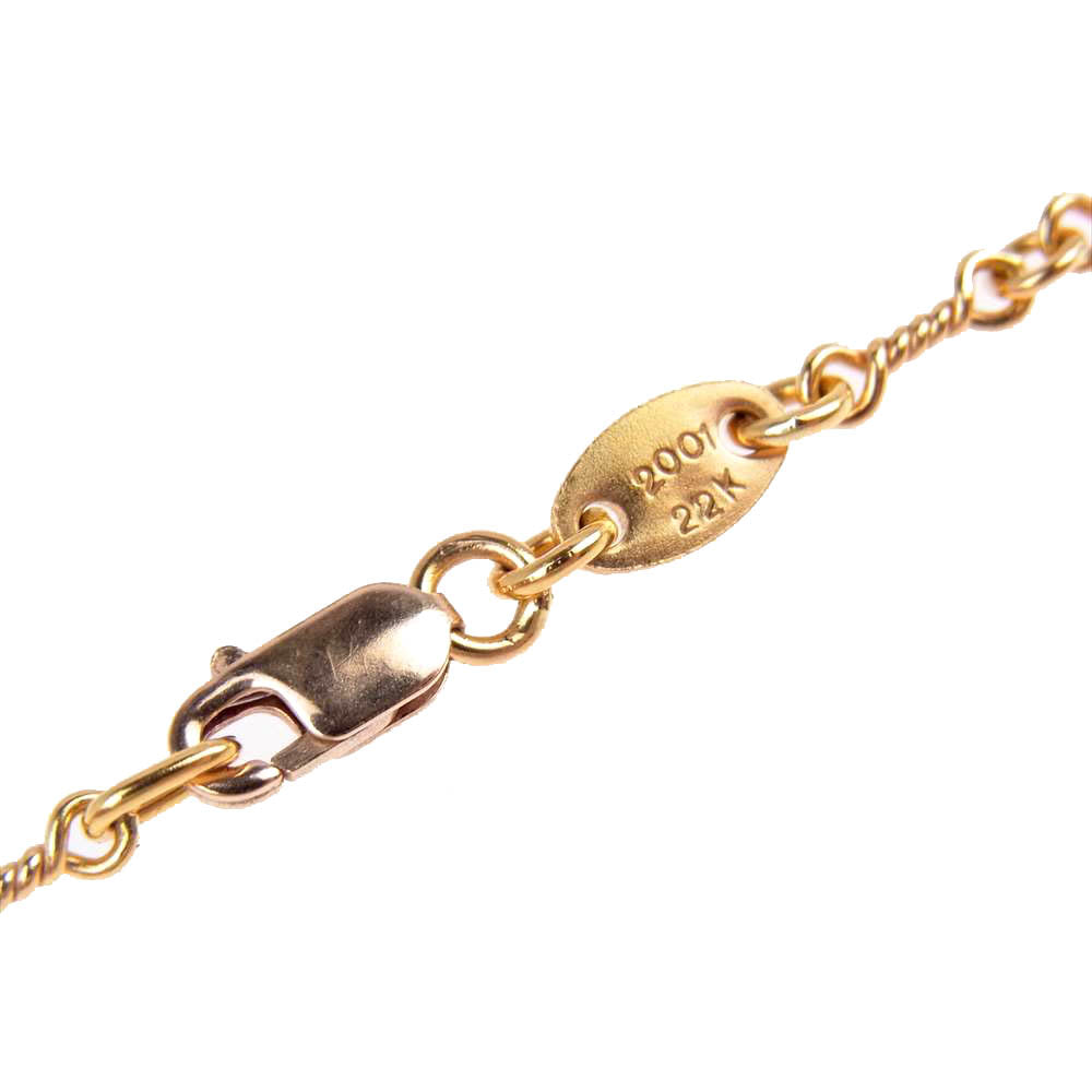 CHROME HEARTS クロムハーツ（原本有） 22K NECKCHAIN T20 ツイストチェーン 20inch 20インチ ネックレス ゴールド系【中古】