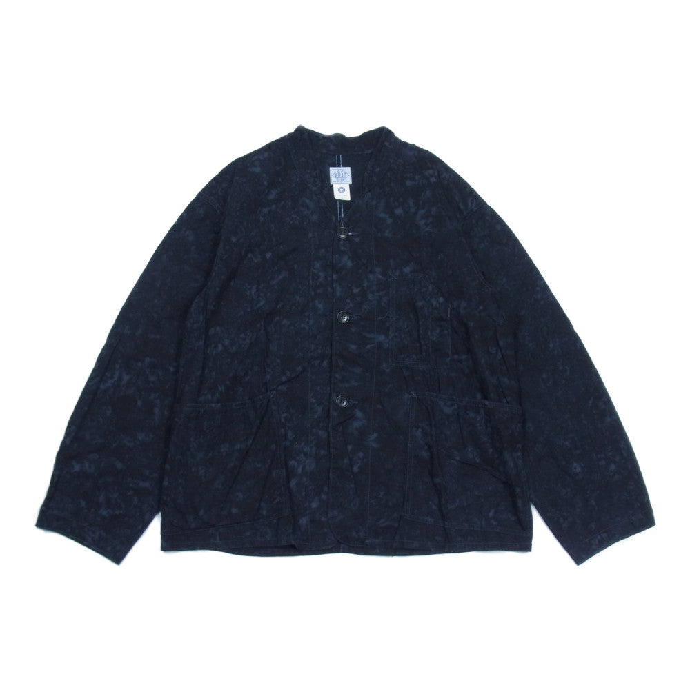 POST OVERALLS ポストオーバーオールズ 1109R Liquid Batik リキッドバティック タイダイ バナナカラー ジャケット ブラック系 S【美品】【中古】