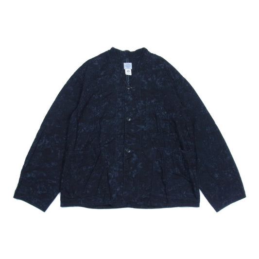 POST OVERALLS ポストオーバーオールズ 1109R Liquid Batik リキッドバティック タイダイ バナナカラー ジャケット ブラック系 S【美品】【中古】