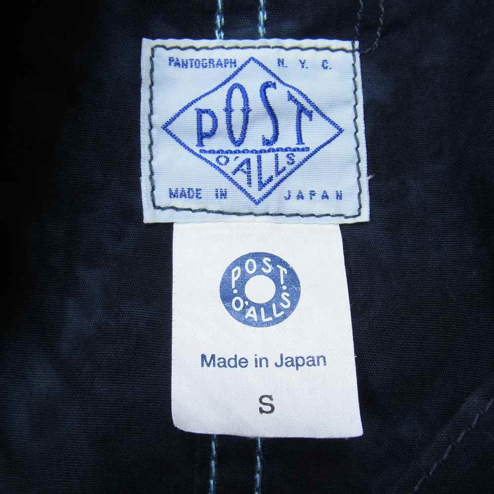 POST OVERALLS ポストオーバーオールズ 1109R Liquid Batik リキッドバティック タイダイ バナナカラー ジャケット ブラック系 S【美品】【中古】