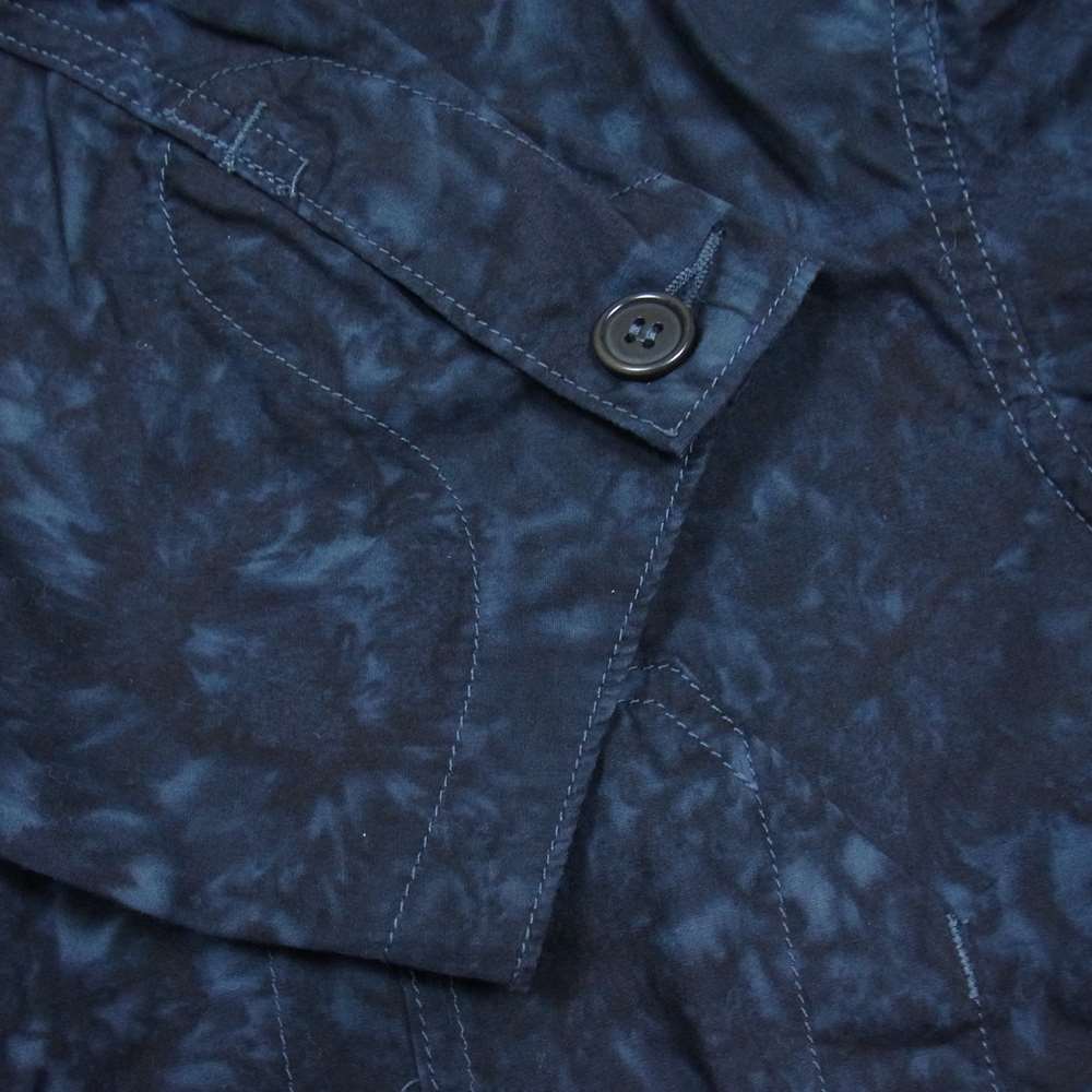 POST OVERALLS ポストオーバーオールズ 1109R Liquid Batik リキッドバティック タイダイ バナナカラー ジャケット ブラック系 S【美品】【中古】