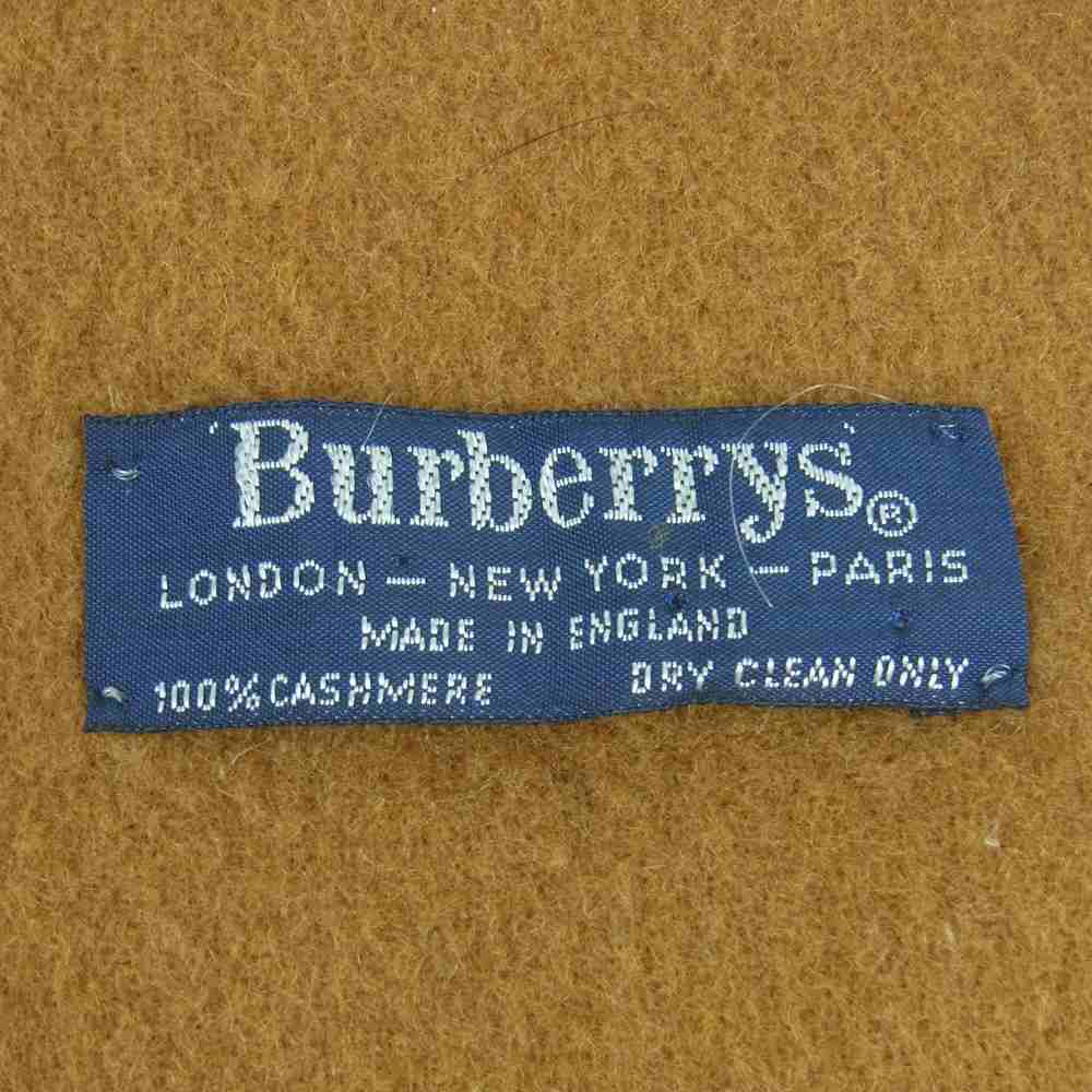 BURBERRY バーバリー カシミア マフラー 英国製 ブラウン系【中古】