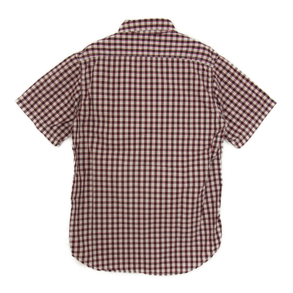 SASAFRAS ササフラス Weeds Digger Shirt 1/2 ウィーズ ディガー チェック 半袖 シャツ レッド系 S【中古】
