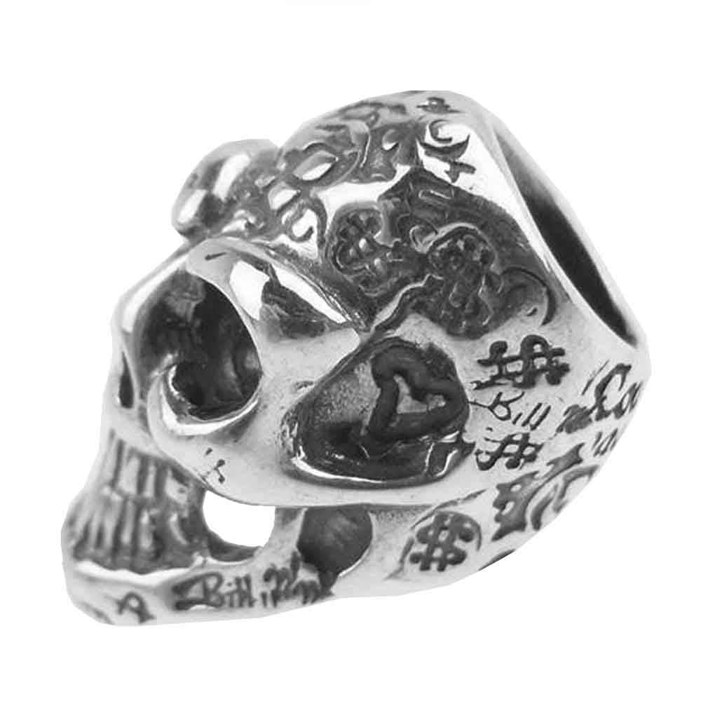 BILL WALL LEATHER ビルウォールレザー グラフィティ スカル ビーズ シルバー系【中古】