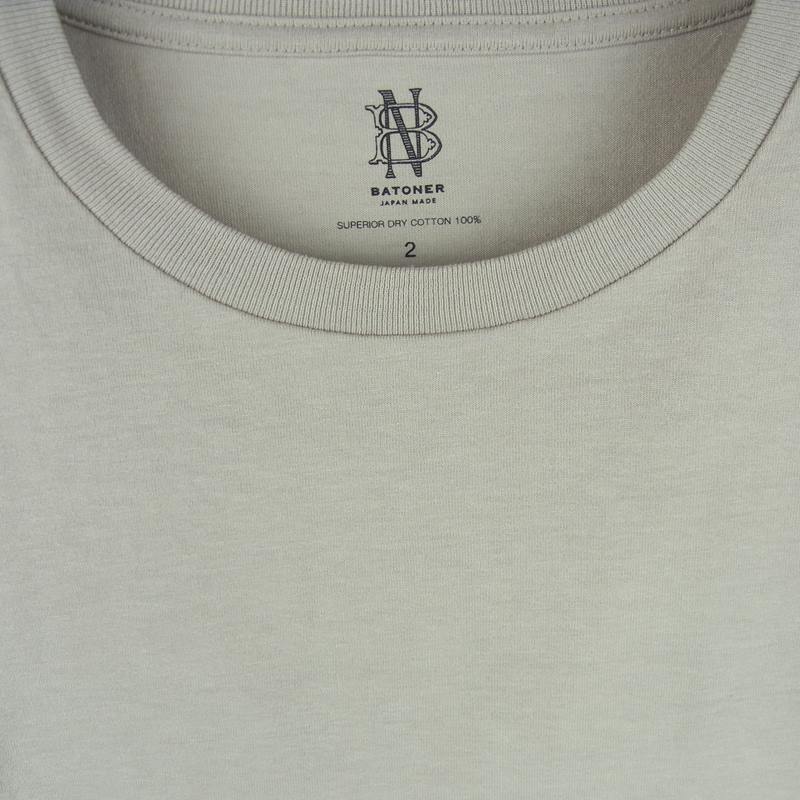 バトナー 21SS BN-21SM-046 GIZA 87 PACK T-SHIRT ギザ クルーネック 半袖 パック Tシャツ カットソー ベージュ系 2【中古】
