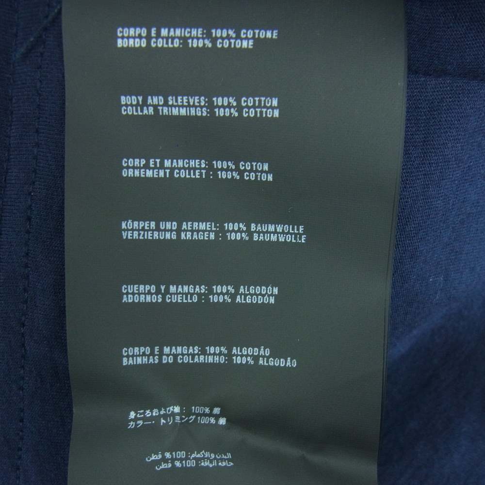 PRADA プラダ UJM492 S181 ILK 国内正規品 三角プレート パッチ クルーネック 半袖 Tシャツ カットソー ダークネイビー系 M【中古】