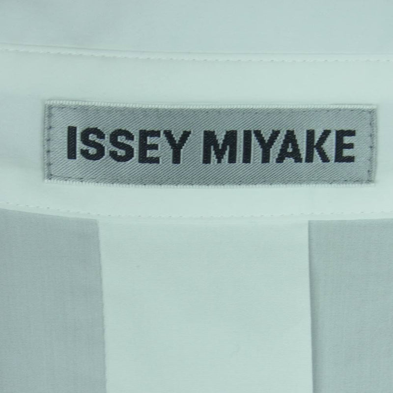 ISSEY MIYAKE Luster Shirt IM23FJ021 イッセイミヤケ ラスターシャツ 長袖シャツ スタンドカラーシャツ サテン素材 セージ サイズ2 【221111】【-A】【me04】