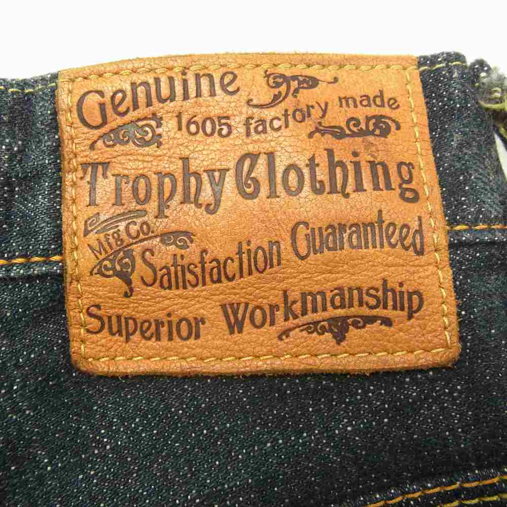 トロフィークロージング 1604 Waist Overalls Dirt Denim ウエスト オーバーオールズ ダート デニム パンツ インディゴブルー系 34【中古】