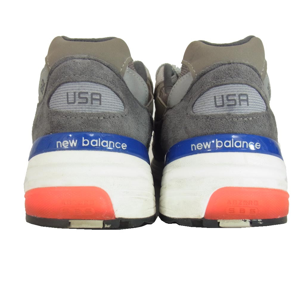 NEW BALANCE ニューバランス M992AG USA製 M992AG スニーカー ランニングシューズ グレー系 27.5cm【中古】
