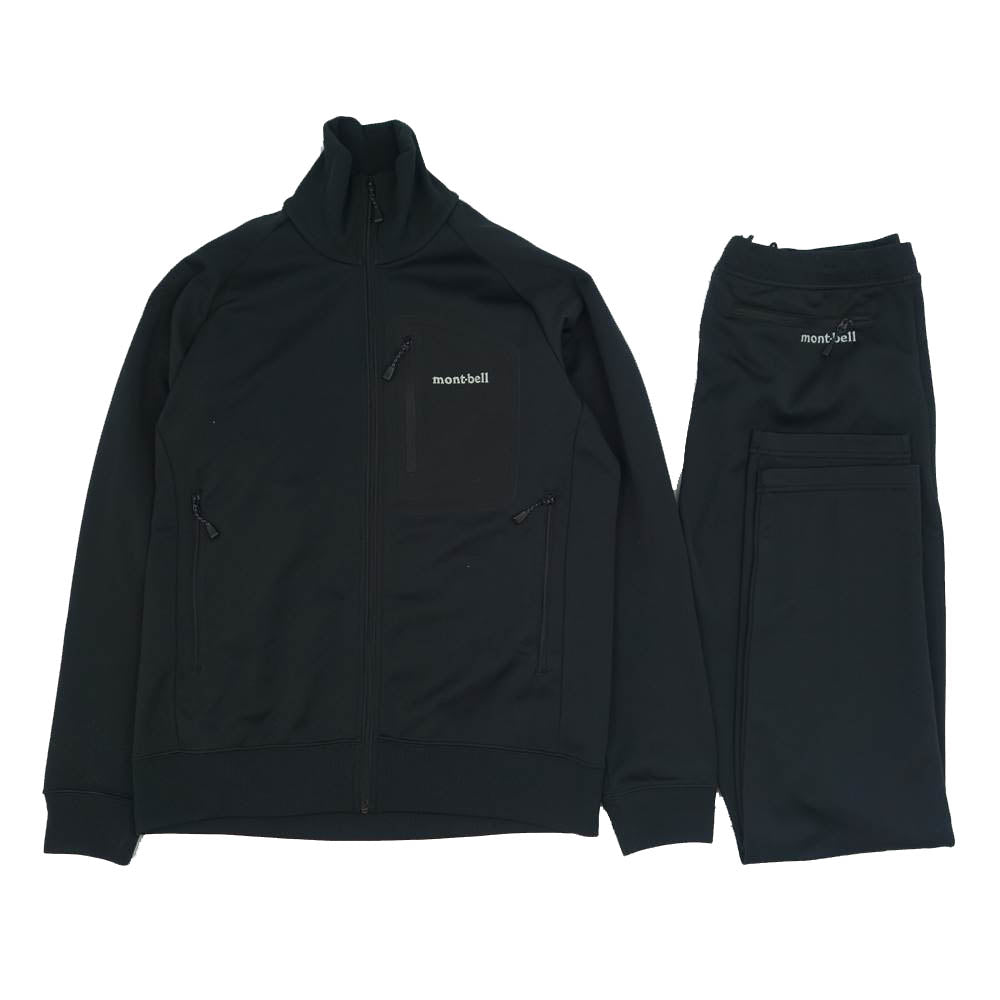 mont-bell モンベル 1114390 1105634 マウンテン ジャージ ジャケット パンツ 上下 セットアップ ブラック系 M【中古】