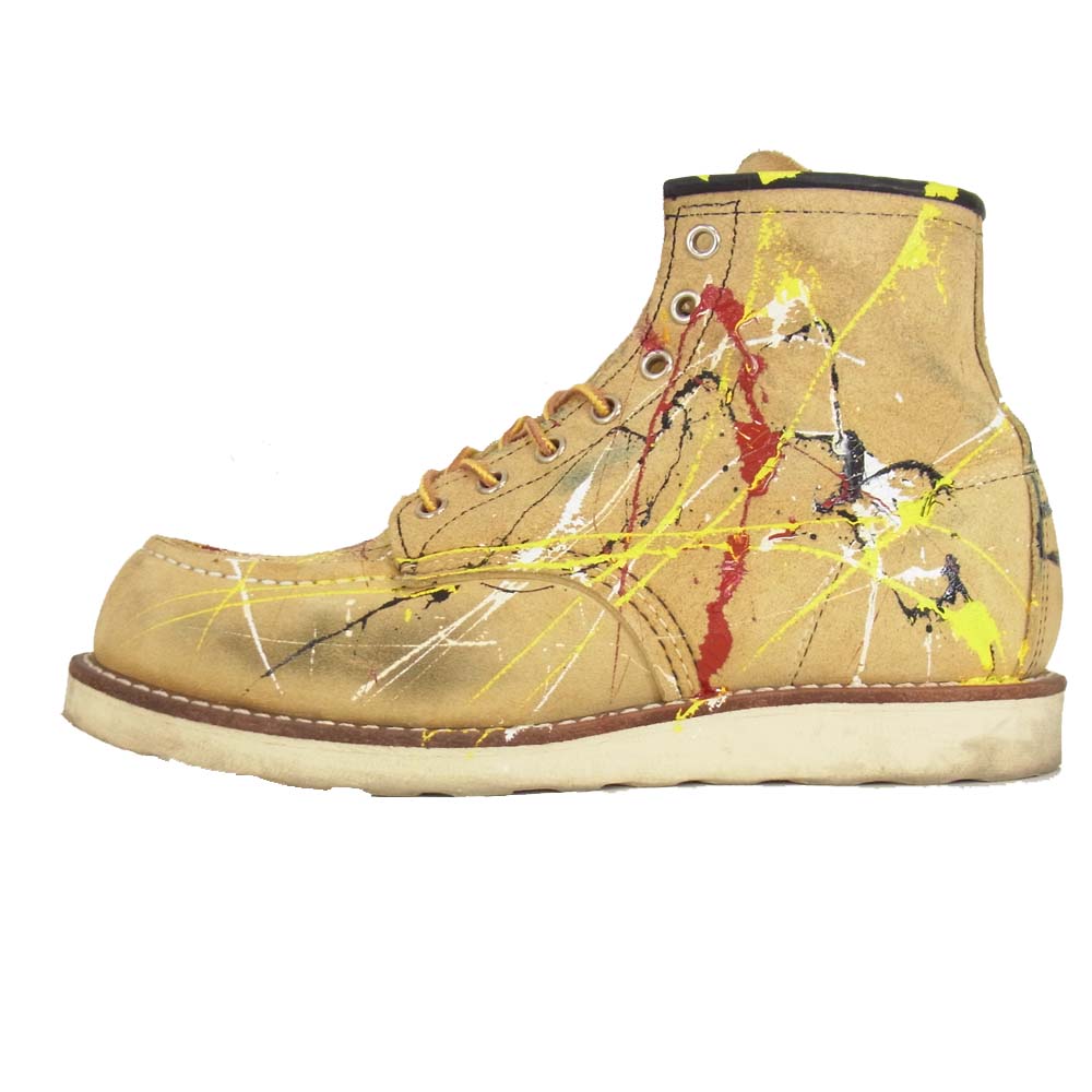 RED WING レッドウィング 8173  IRISH SETTER IS FLAGS アイリッシュセッター フラッグス 四角犬タグ モックトゥ ブーツ ベージュ系 8 1/2E【中古】