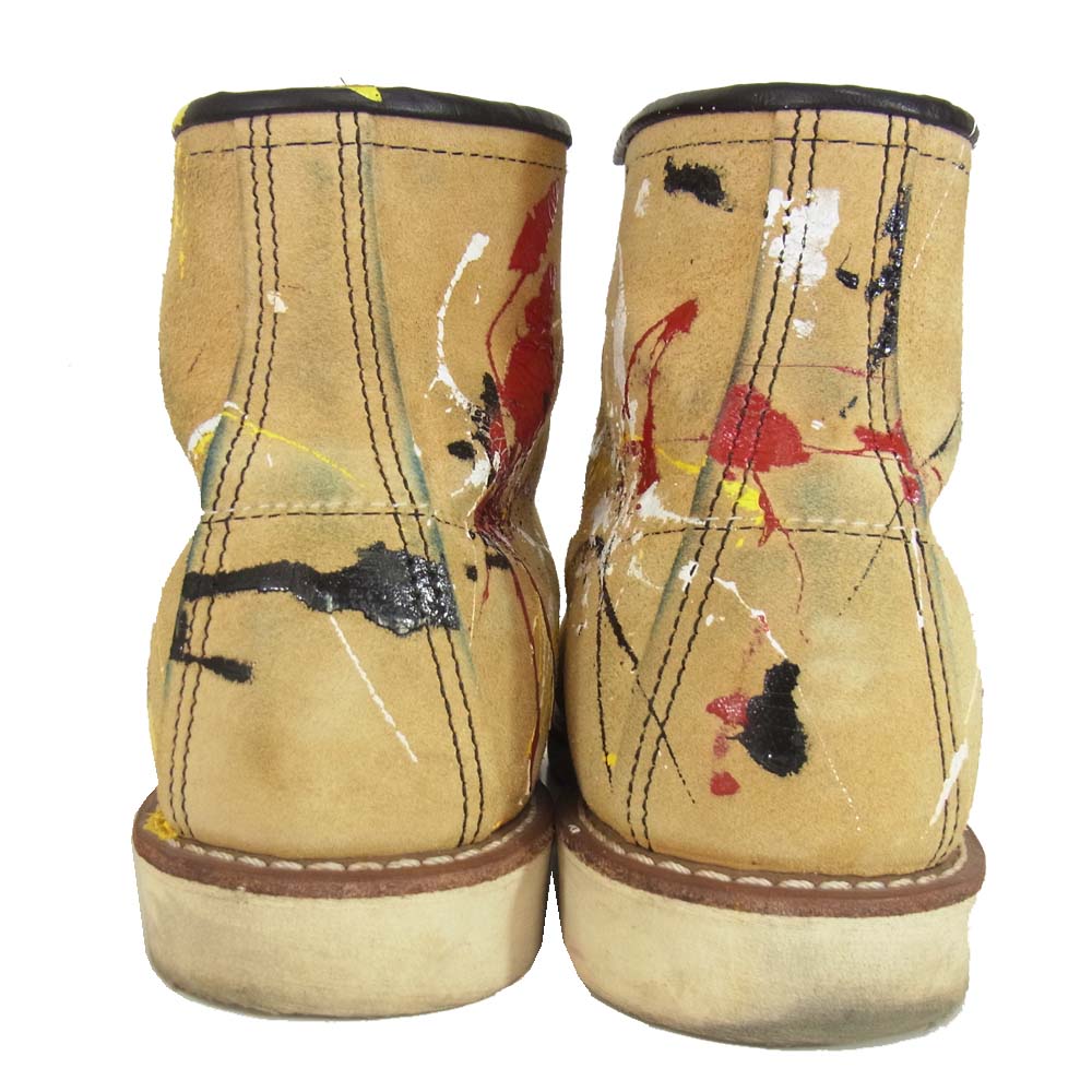 RED WING レッドウィング 8173  IRISH SETTER IS FLAGS アイリッシュセッター フラッグス 四角犬タグ モックトゥ ブーツ ベージュ系 8 1/2E【中古】