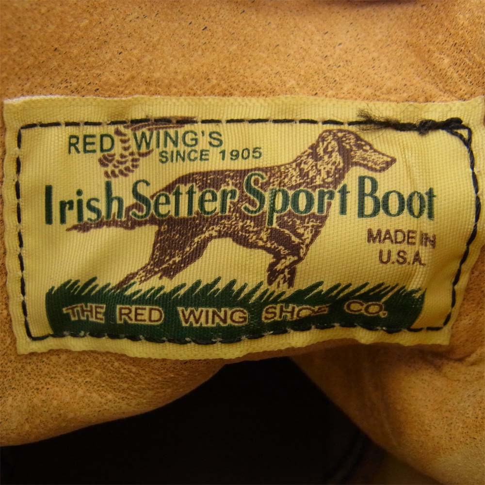 RED WING レッドウィング 8173  IRISH SETTER IS FLAGS アイリッシュセッター フラッグス 四角犬タグ モックトゥ ブーツ ベージュ系 8 1/2E【中古】