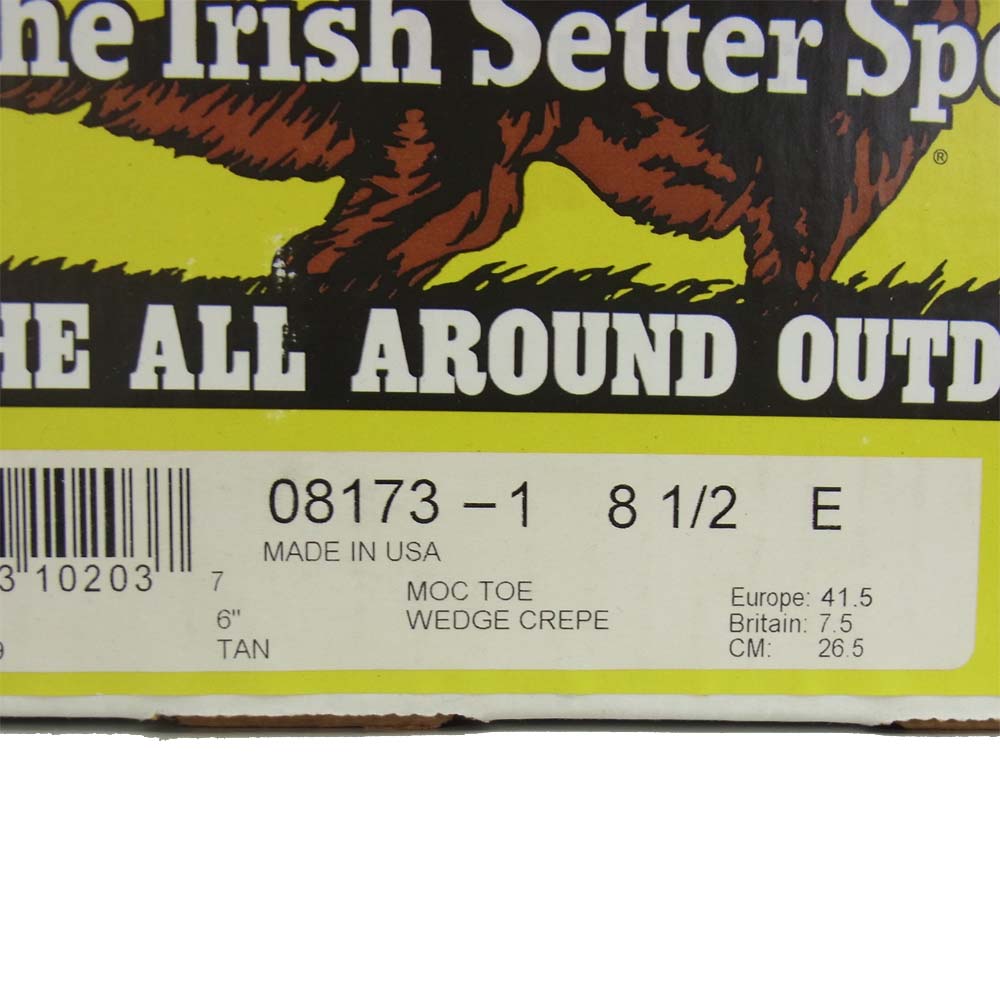 RED WING レッドウィング 8173  IRISH SETTER IS FLAGS アイリッシュセッター フラッグス 四角犬タグ モックトゥ ブーツ ベージュ系 8 1/2E【中古】