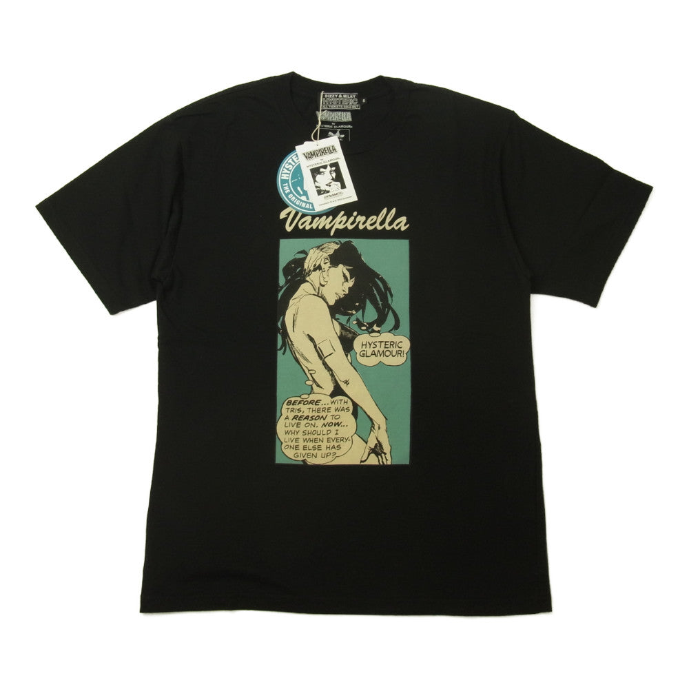 HYSTERIC GLAMOUR ヒステリックグラマー 22SS 02222CT01 VAMPIRELLA ヴァンピレラ プリント 半袖 Tシャツ ブラック系 S【新古品】【未使用】【中古】